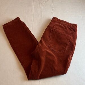 Pilcro Women's Rust Corduroy High Rise Skinny Pants Size 31